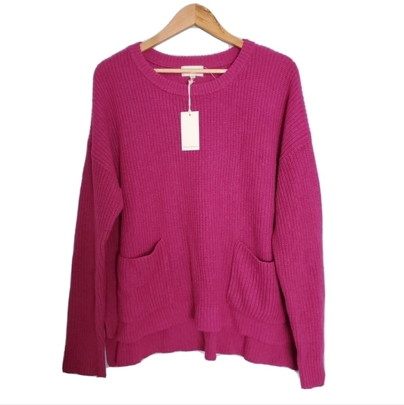 NEW Melloday Fuchsia Pink Knit Sweater - Picture 2 of 5